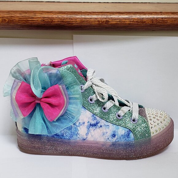 Twinkle Toes Bow Brights Light Up Hi Tops Sneaker - Picture 2 of 14